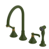 Rubinet Widespread Kitchen Set with Hand Spray Green Envy