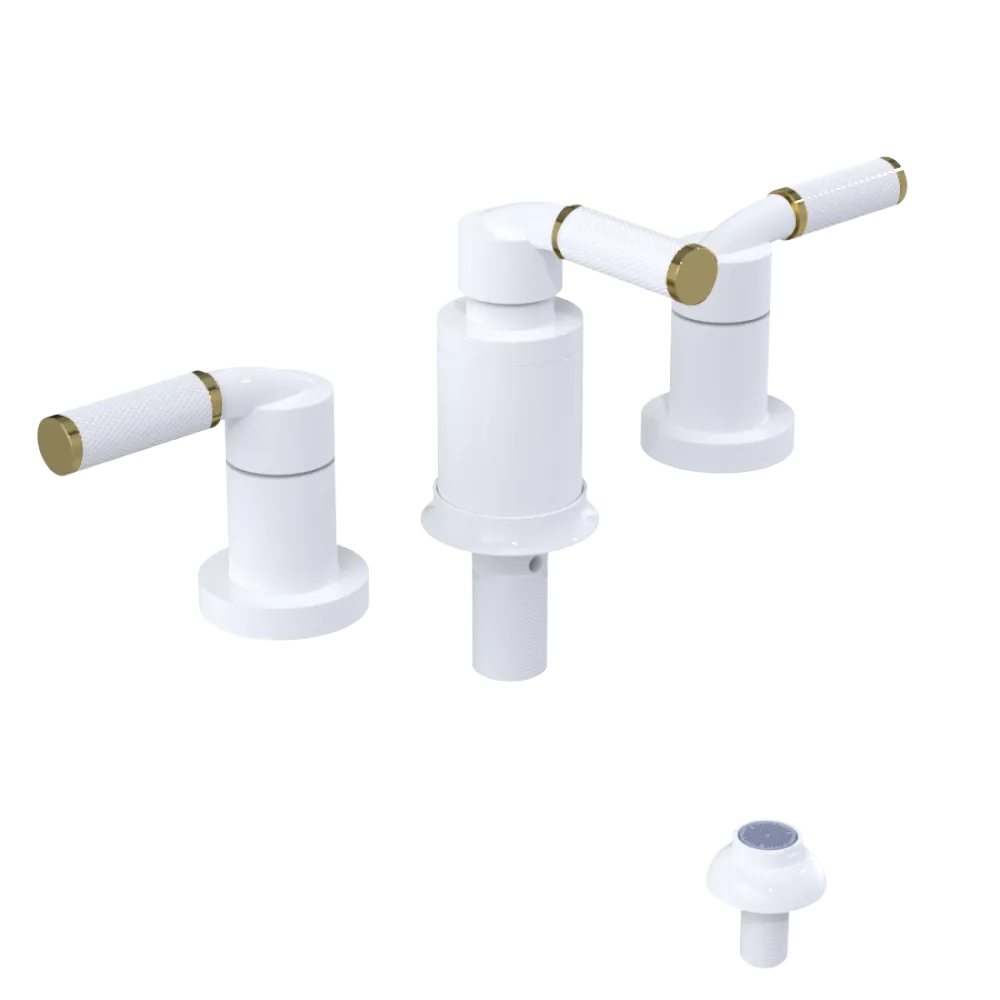 Rubinet Bidet Fitting with Spray, Diverter, and Vacum Breaker (Less Drain) White