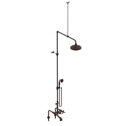 Rubinet Deck Mount Tub & Shower with Hand Held Shower Bordeaux
