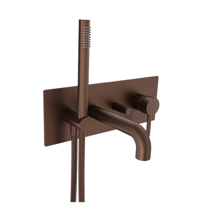 Baril Wall-mounted tub faucet with hand shower