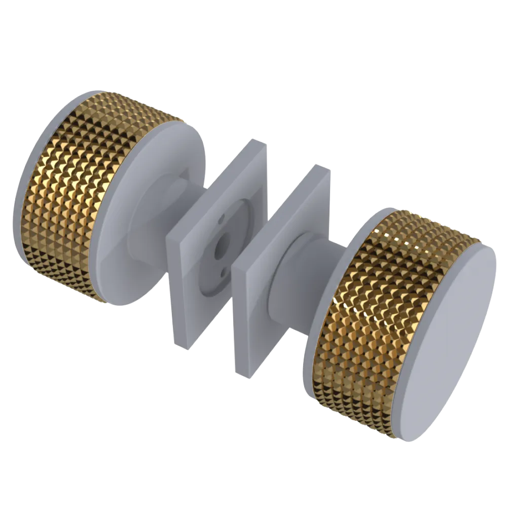 Rubinet Shower Door Knob (set) Matt White