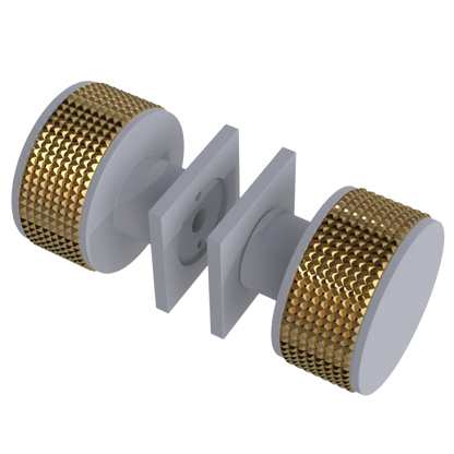 Rubinet Shower Door Knob (set) Matt White