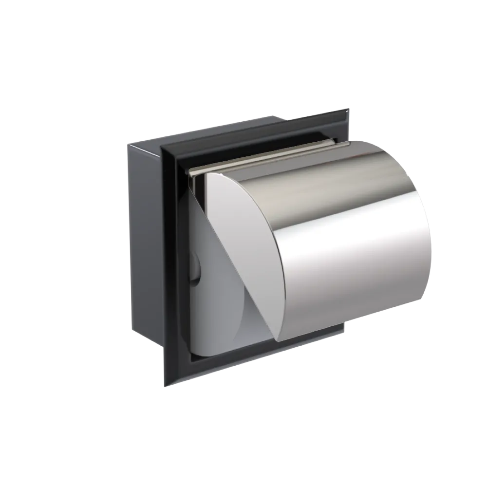 Rubinet RECESSED TOILET PAPER HOLDER Black