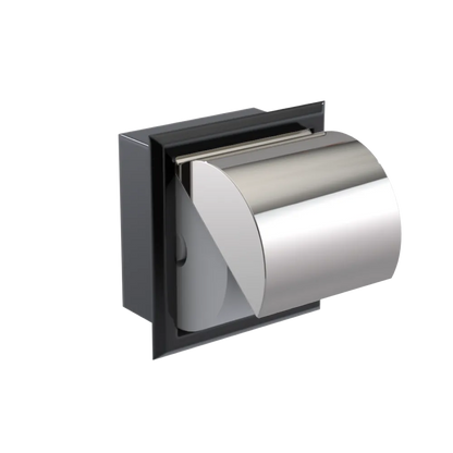 Rubinet RECESSED TOILET PAPER HOLDER Black