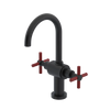 Rubinet Single Hole Dual Handle Lav. Set with LaSalle Spout (less drain) Matt Black