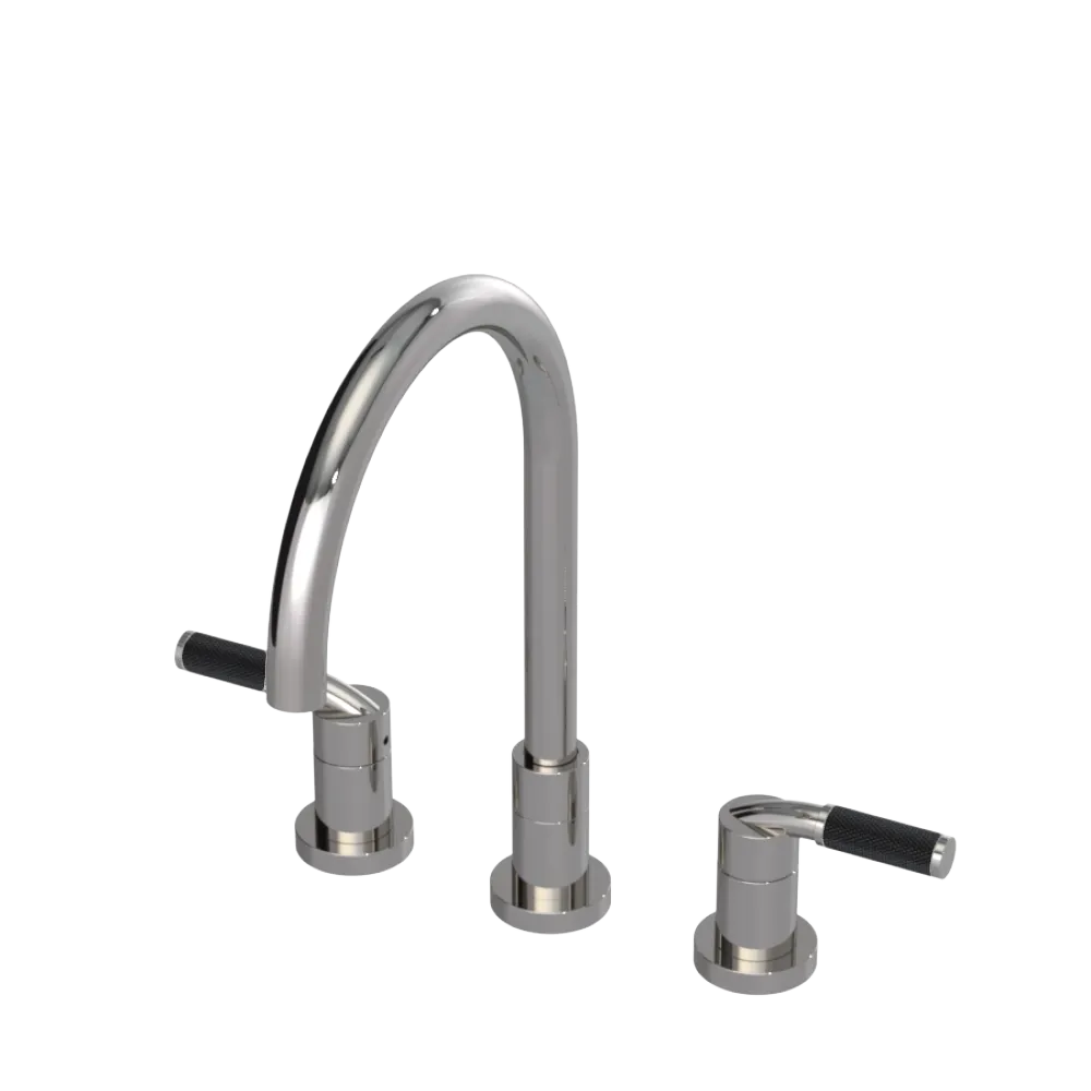 Rubinet Widespread Kitchen Set Polished Nickel