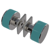 Rubinet Shower Door Knob (set) Polished Nickel