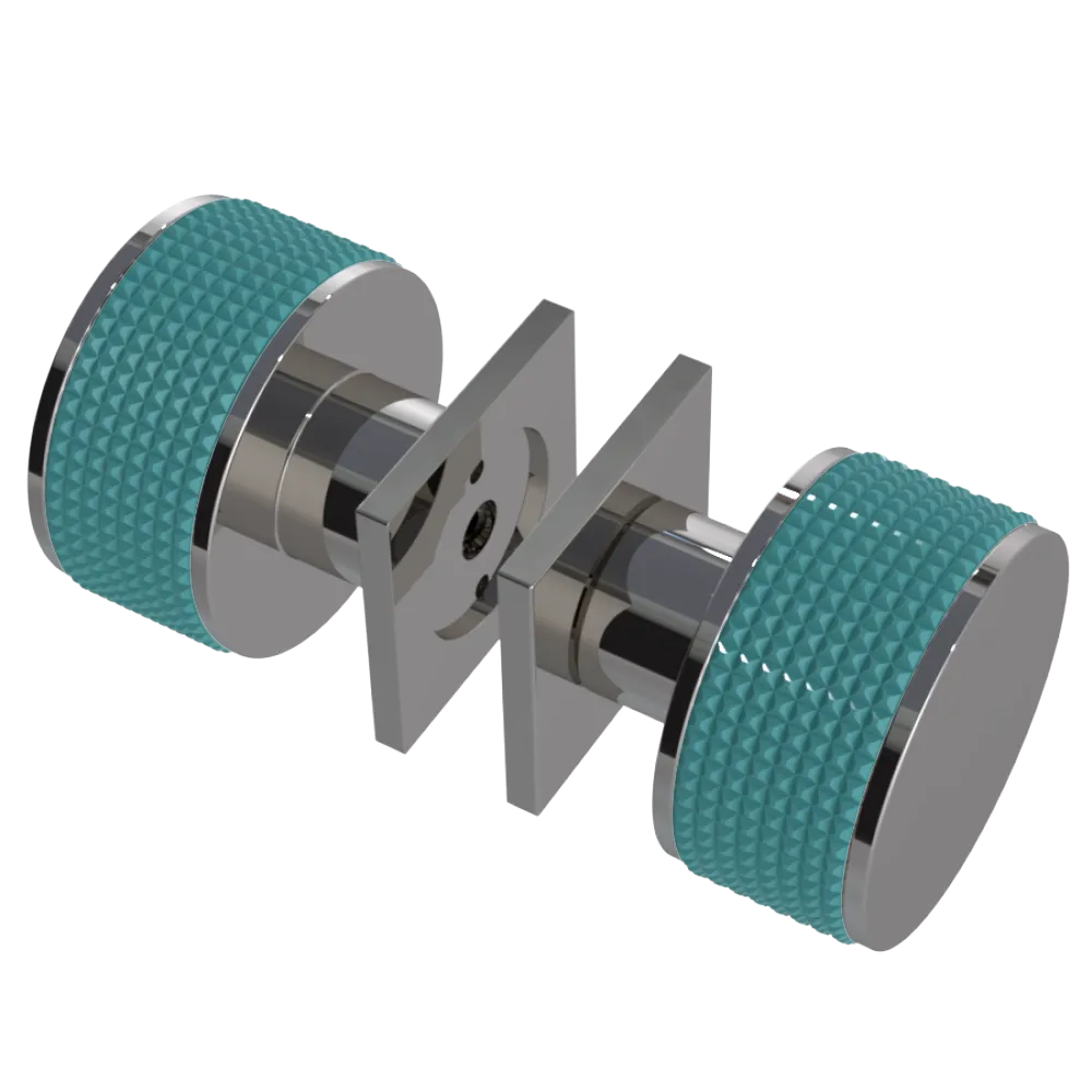 Rubinet Shower Door Knob (set) Polished Nickel