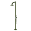 Rubinet Pressure Balance Outdoor Shower with Hand Held Shower & 10" Shower Head - 304 Stainless Steel Green Envy