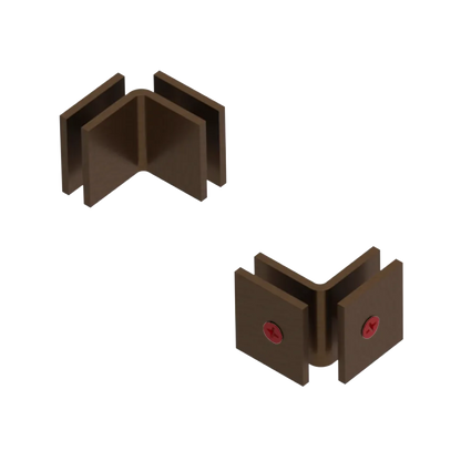 Rubinet 90 Glass to Glass Open Face Tuscan Brass