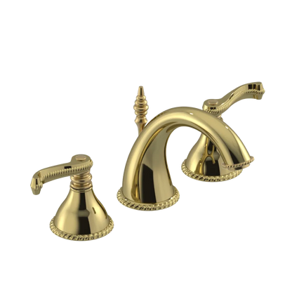 Rubinet Widespread Lav. Set. (less drain) Natural Brass