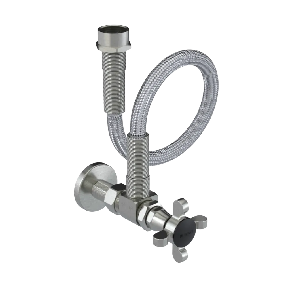 Rubinet Exposed Supply Kit (classic) Satin Nickel