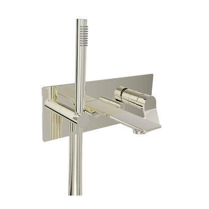 Baril Wall-mounted tub faucet with hand shower