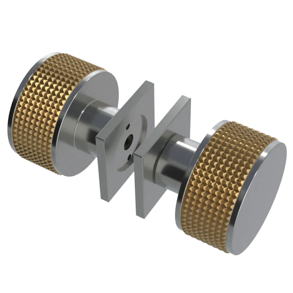 Rubinet Shower Door Knob (set) Satin Nickel