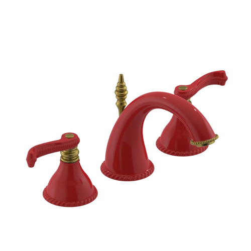 Rubinet Widespread Lav. Set. (less drain) Red