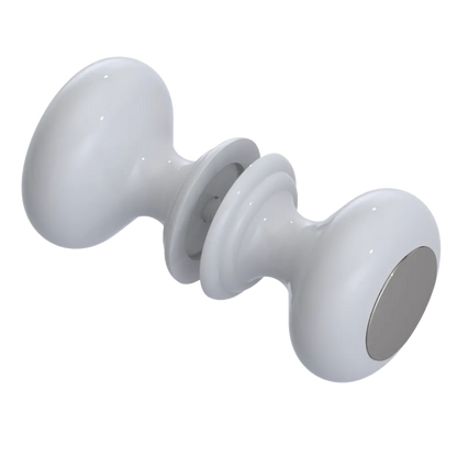 Rubinet Shower Door Knob (set) White