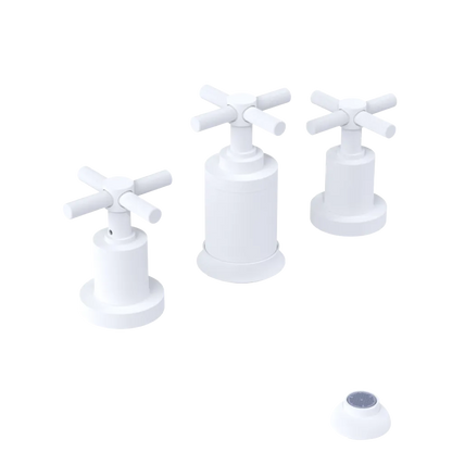 Rubinet Bidet Fitting with Spray, Diverter, and Vacuum Breaker (less drain) Matt White