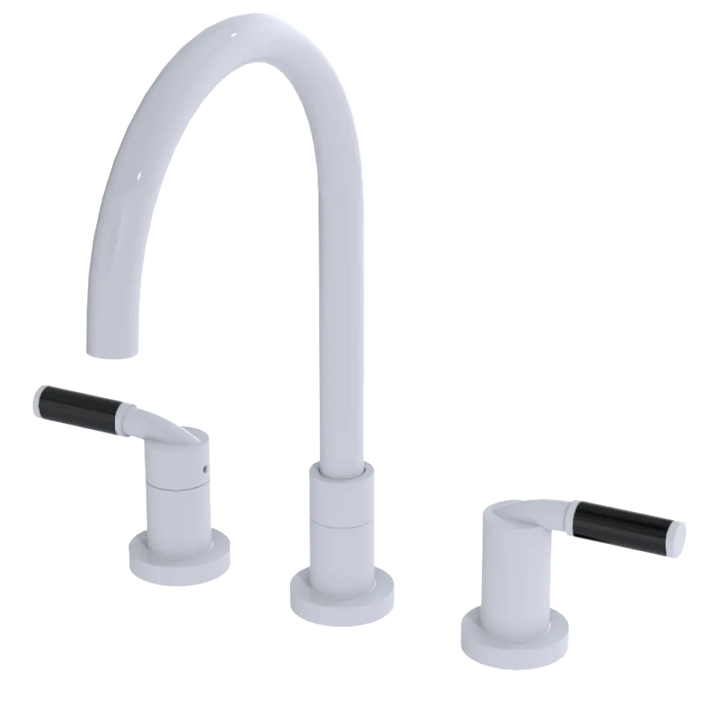 Rubinet Widespread Kitchen Set White