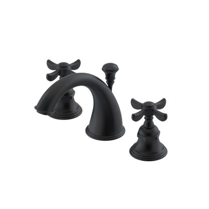 Rubinet Widespread Lav. Set. (less drain) Matt Black