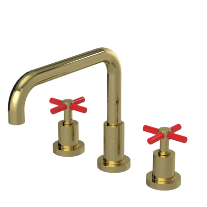 Rubinet Widespread Kitchen Set Natural Brass