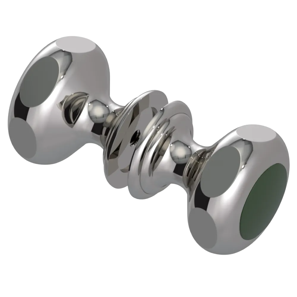 Rubinet Shower Door Knob (set) Polished Nickel
