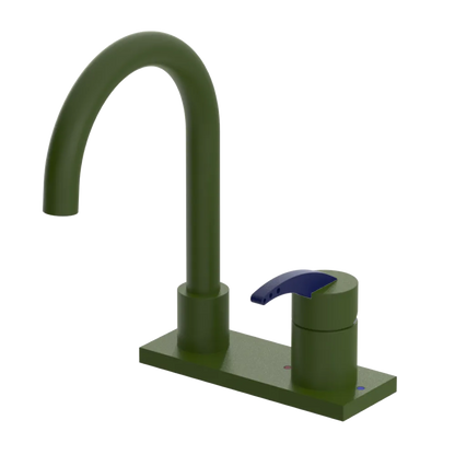 Rubinet 4" Centre Single Control Lav. Set. (less drain) Green Envy