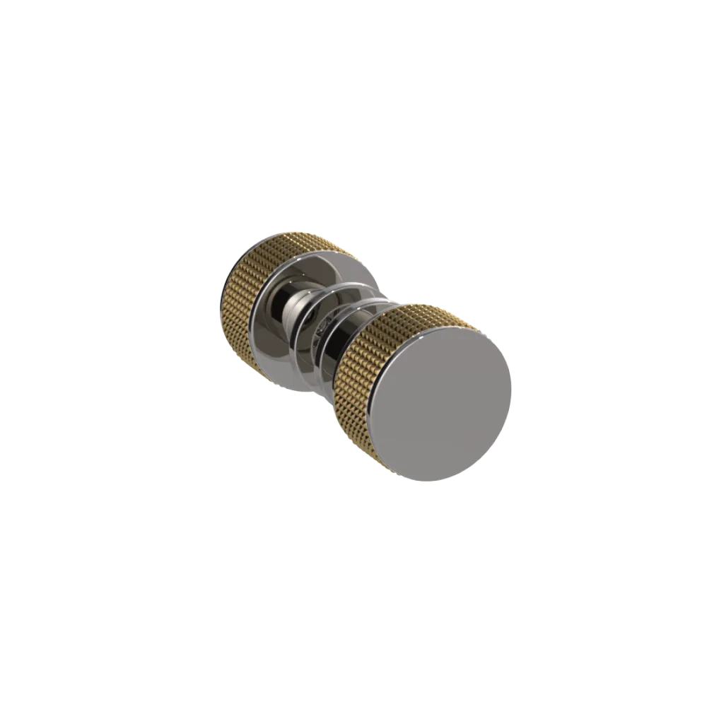 Rubinet Shower Door Knob (set) Polished Nickel