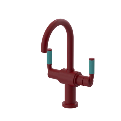 Rubinet Single Hole Dual Handle Lav. Set. (less drain) Maroon