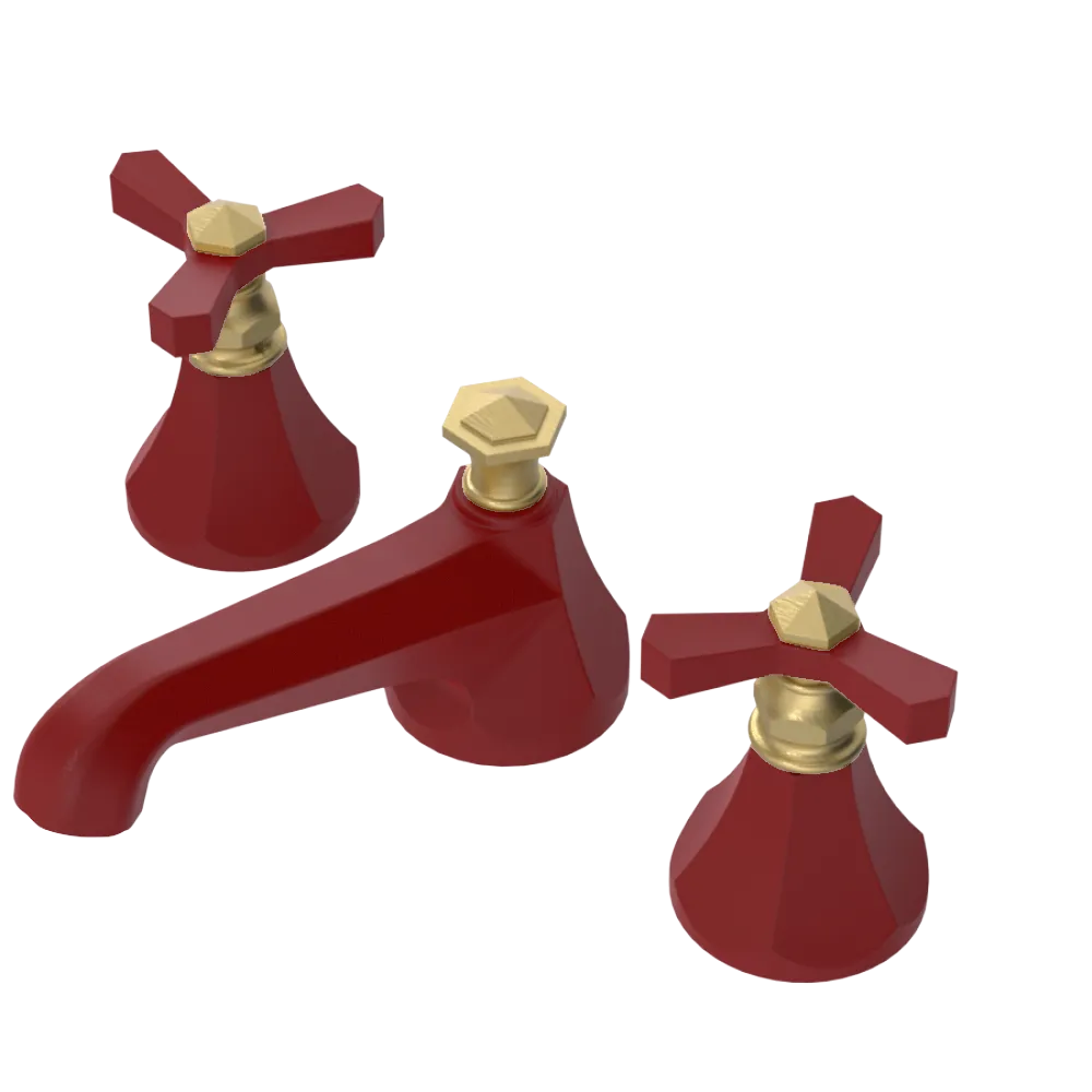 Rubinet Widespread Lav. Set. (less drain) Maroon