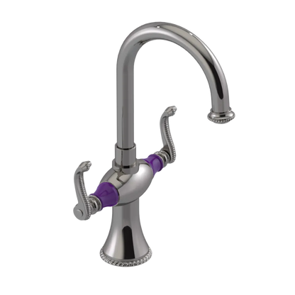 Rubinet Single Hole Dual Handle Lav. Set. (less drain) Polished Nickel