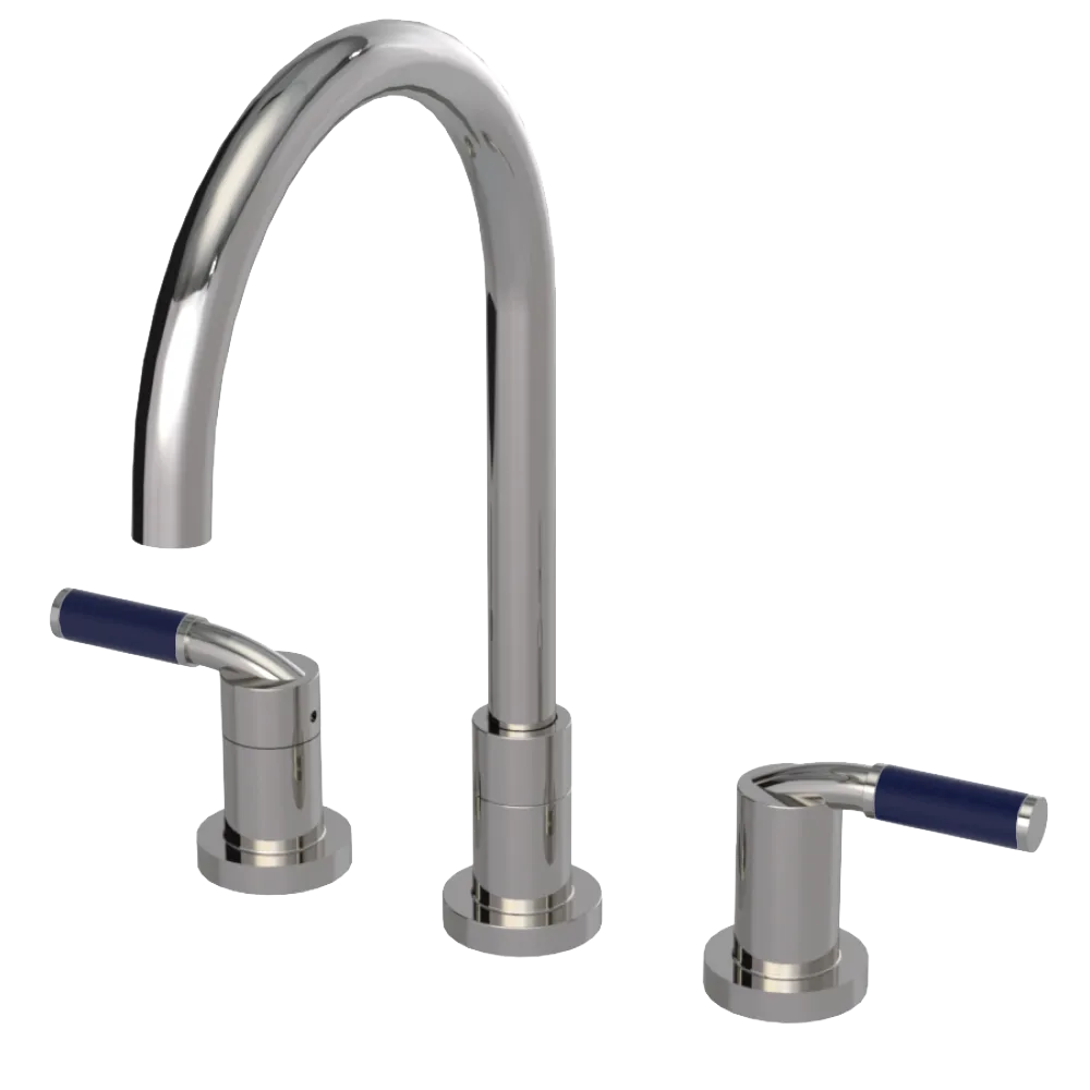 Rubinet Widespread Kitchen Set Polished Nickel