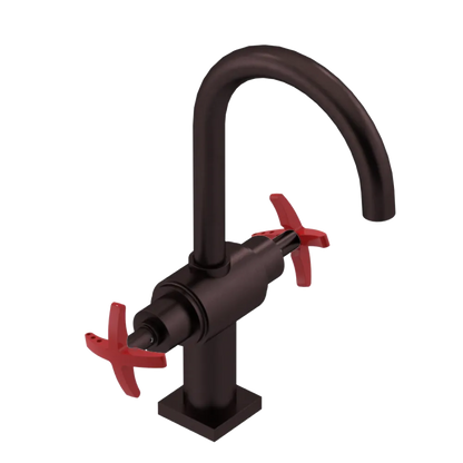 Rubinet Single Hole Dual Handle Lav. Set. (less drain) Oil Rubbed Bronze