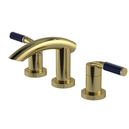 Rubinet Widespread Lav. Set. (less drain) Natural Brass