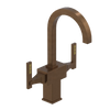 Rubinet Single Hole Dual Handle Lav. Set. (less drain) Tuscan Brass