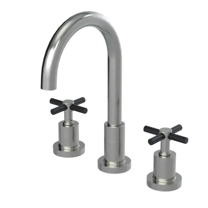 Rubinet Widespread Kitchen Set with LaSalle Spout Satin Nickel