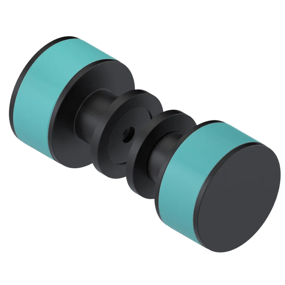 Rubinet Shower Door Knob (set) Matt Black