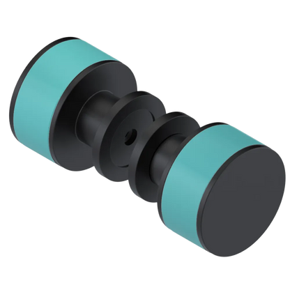 Rubinet Shower Door Knob (set) Matt Black