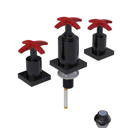 Rubinet Bidet Fitting with Spray, Diverter, and Vacuum Breaker (less drain) Black