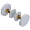 Rubinet Shower Door Knob (set) White