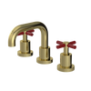Rubinet Widespread Lav. Set. (less drain) Natural Brass