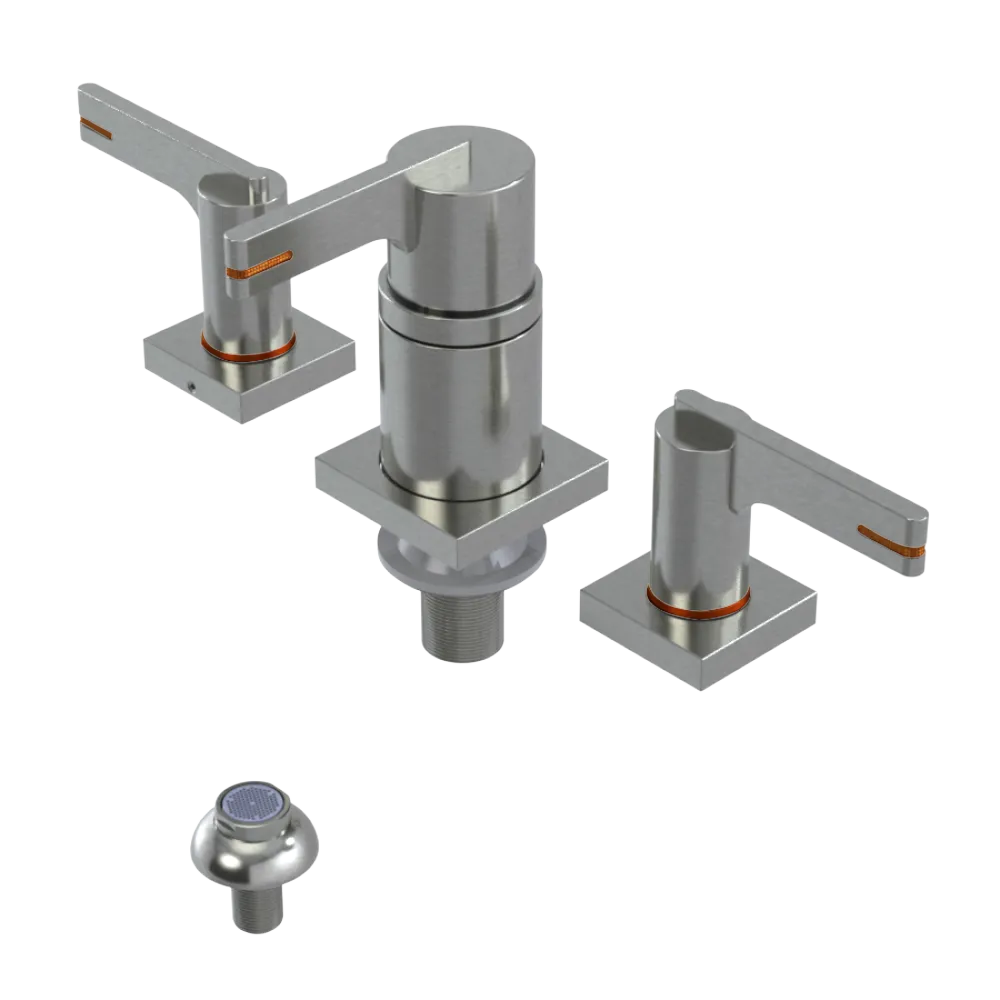 Rubinet Bidet Fitting with Spray, Diverter, and Vacum Breaker (Less Drain) Satin Nickel