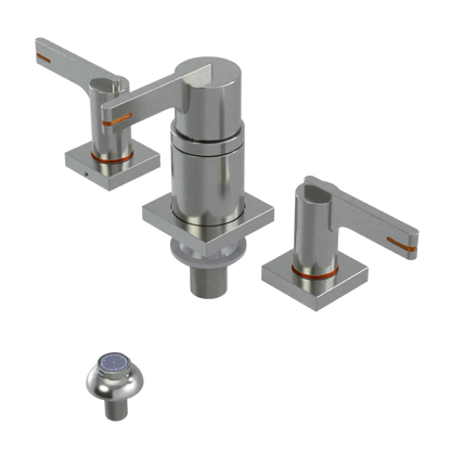 Rubinet Bidet Fitting with Spray, Diverter, and Vacum Breaker (Less Drain) Satin Nickel