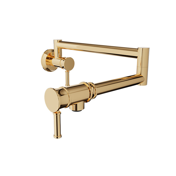 Baril Single-hole wall-mounted pot filler with two handles