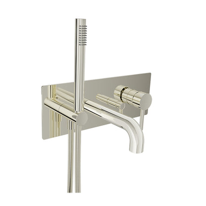 Baril Wall-mounted tub faucet with hand shower