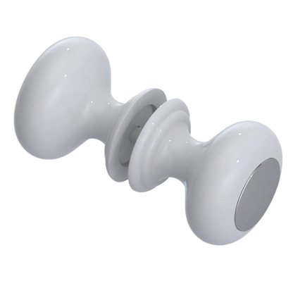 Rubinet Shower Door Knob (set) White