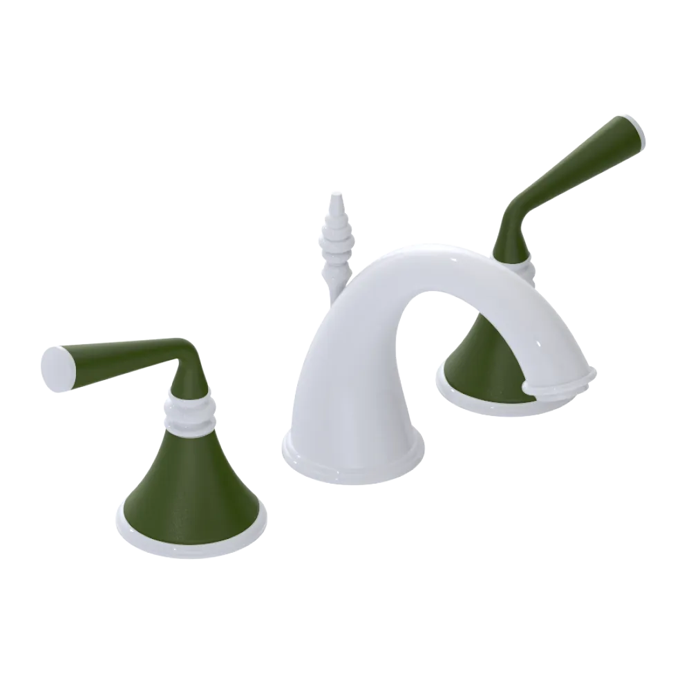 Rubinet Widespread Lav. Set. (less drain) White