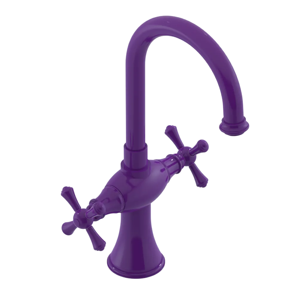 Rubinet Single Hole Dual Handle Lav. Set. (less drain) Purple Haze