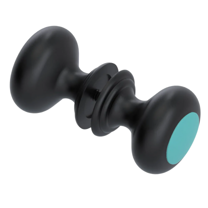 Rubinet Shower Door Knob (set) Matt Black