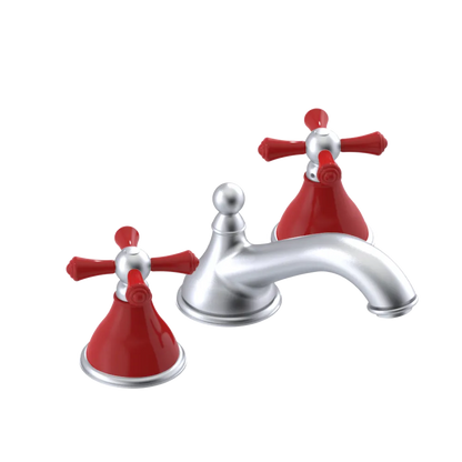 Rubinet Widespread Lav. Set. (less drain) Satin Chrome