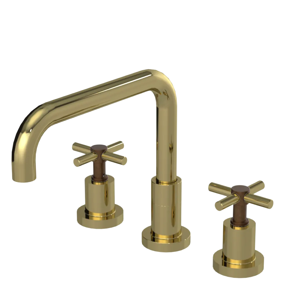 Rubinet Widespread Kitchen Set Natural Brass